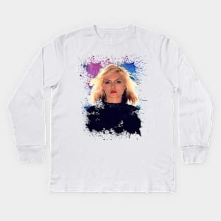 Blondie paint splash Kids Long Sleeve T-Shirt